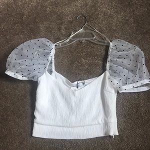 Zara Puff Sleeve Crop Top